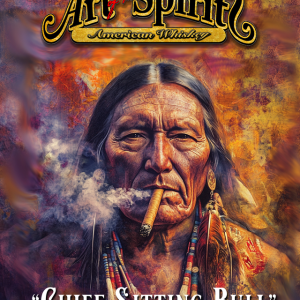 "Chief Sitting Bull" Tin Sign by Artist, John Martin